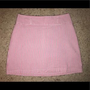 Pink Seersucker Skirt